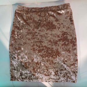 Tan Velvet Skirt